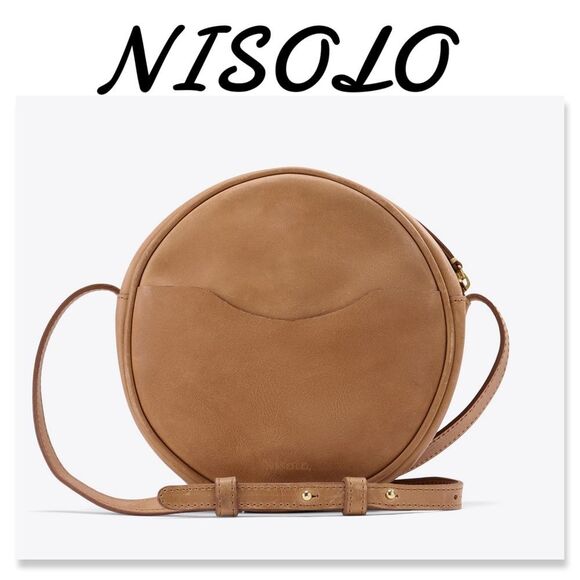 Nisolo Carry-All Circle Crossbody Almond - Picture 1 of 15
